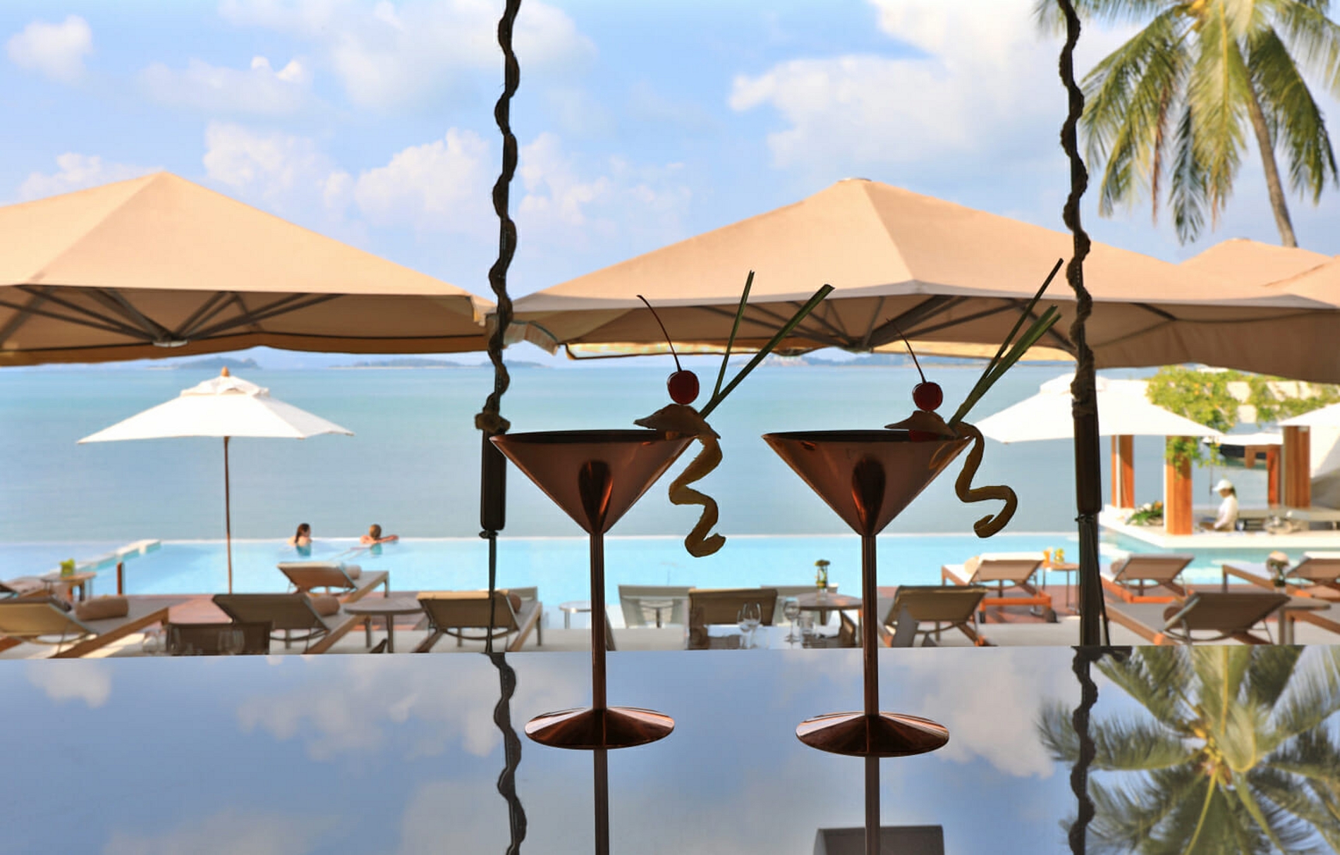 Dine at beach club in Koh Samui