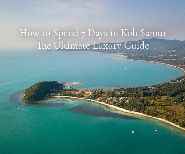 koh samui island drone shot