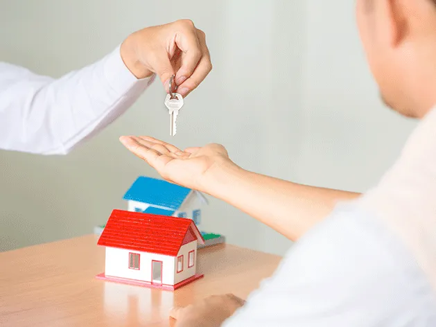 handing over the keys to tenants